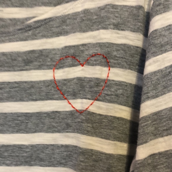 Old Navy grey/white striped long sleeve tee - Picture 2 of 5